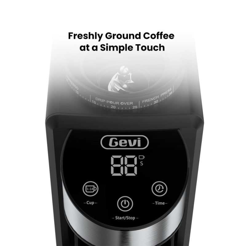 Gevi Burr Coffee Grinder for Espresso, Drip, Percolator, French Press, American, Turkish Coffee GECGI406B-U7 - Image 4