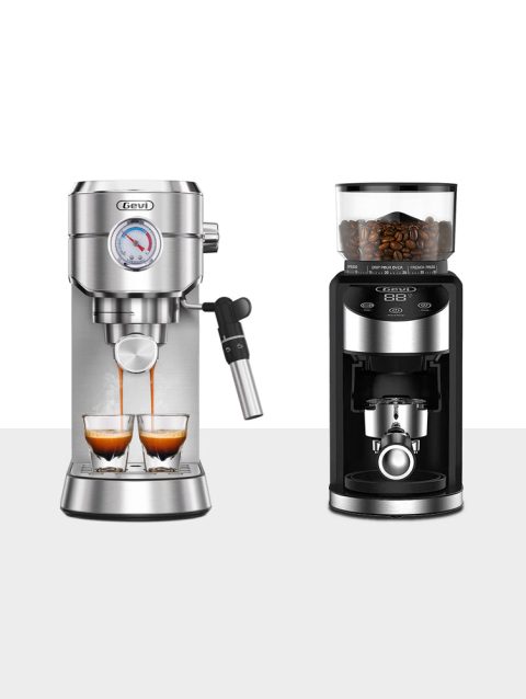 Espresso Barista Starter Set with Easy Froth Steam Wand & Grinder