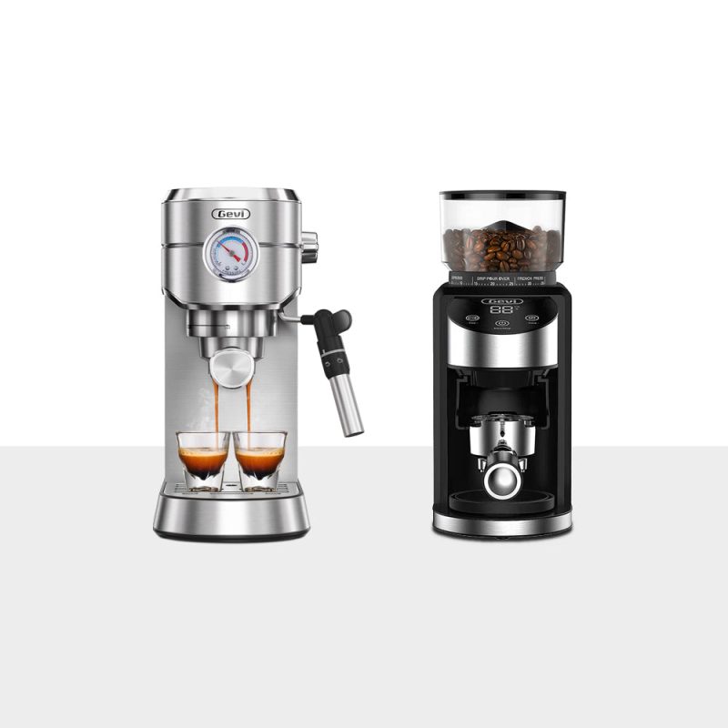 Espresso Barista Starter Set with Easy Froth Steam Wand & Grinder