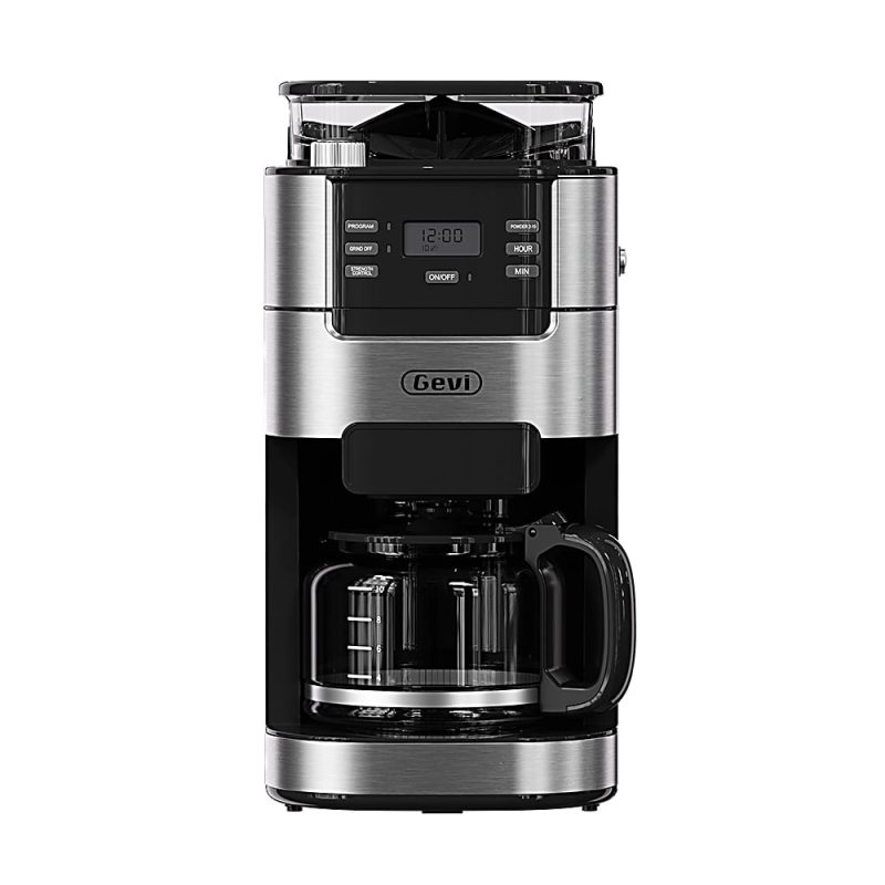 GEVI Programmable 10-Cup Grind & Brew Coffee Maker Machine with Built-in Grinder GECMA025AK-U