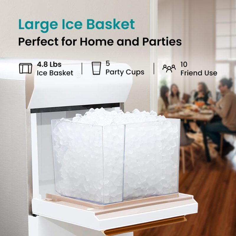 GEVI Household V2.0 Countertop Nugget Ice Maker Machine for Home GIMN-1000B - Image 9