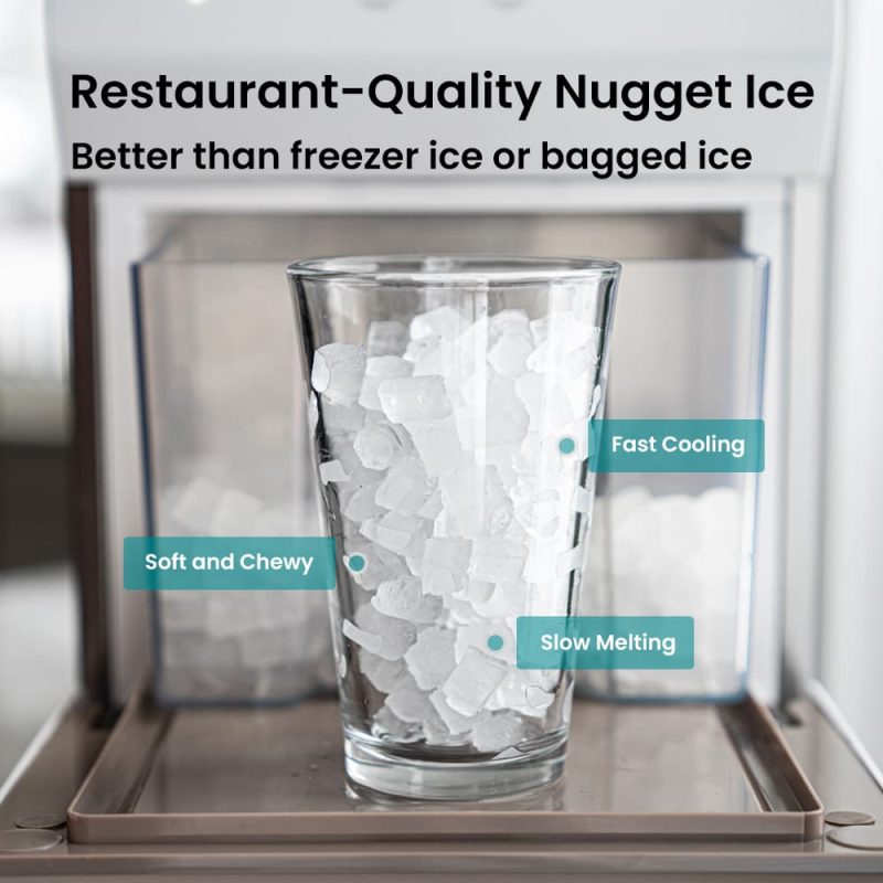 GEVI Household V2.0 Countertop Nugget Ice Maker Machine for Home GIMN-1000B - Image 3