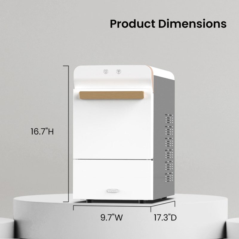 GEVI Household V2.0 Countertop Nugget Ice Maker Machine for Home GIMN-1000B - Image 13