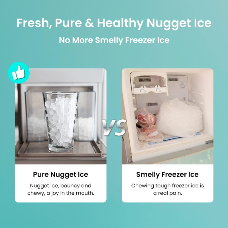 GEVI Household V2.0 Countertop Nugget Ice Maker Machine for Home GIMN-1000B - Image 5
