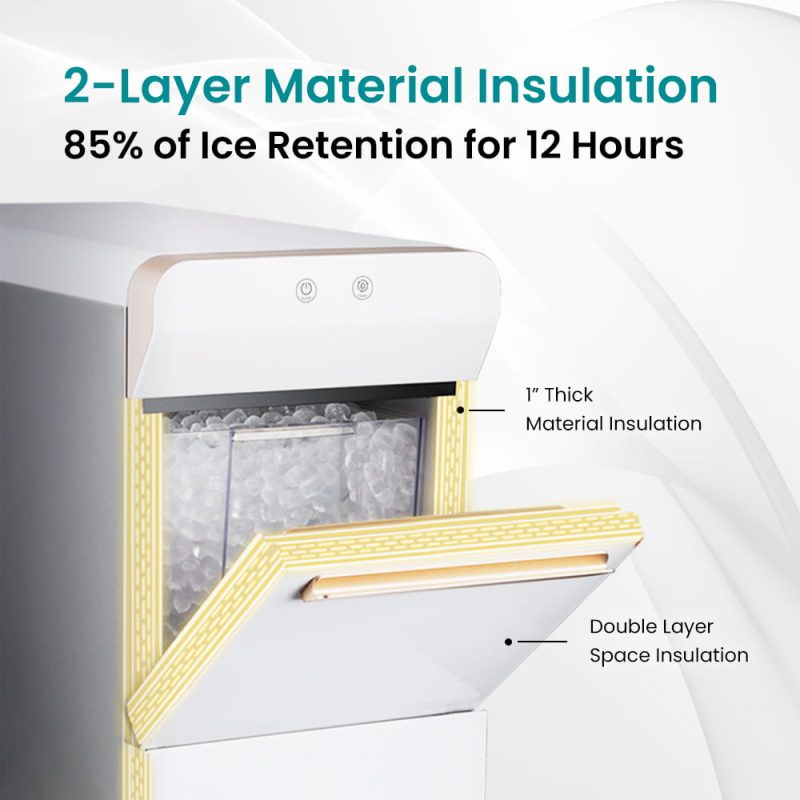 GEVI Household V2.0 Countertop Nugget Ice Maker Machine for Home GIMN-1000B - Image 10