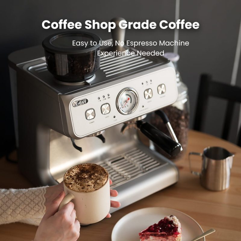 GEVI Dual Boiler Espresso Coffee Maker Machine GECME020DE-U - Image 3