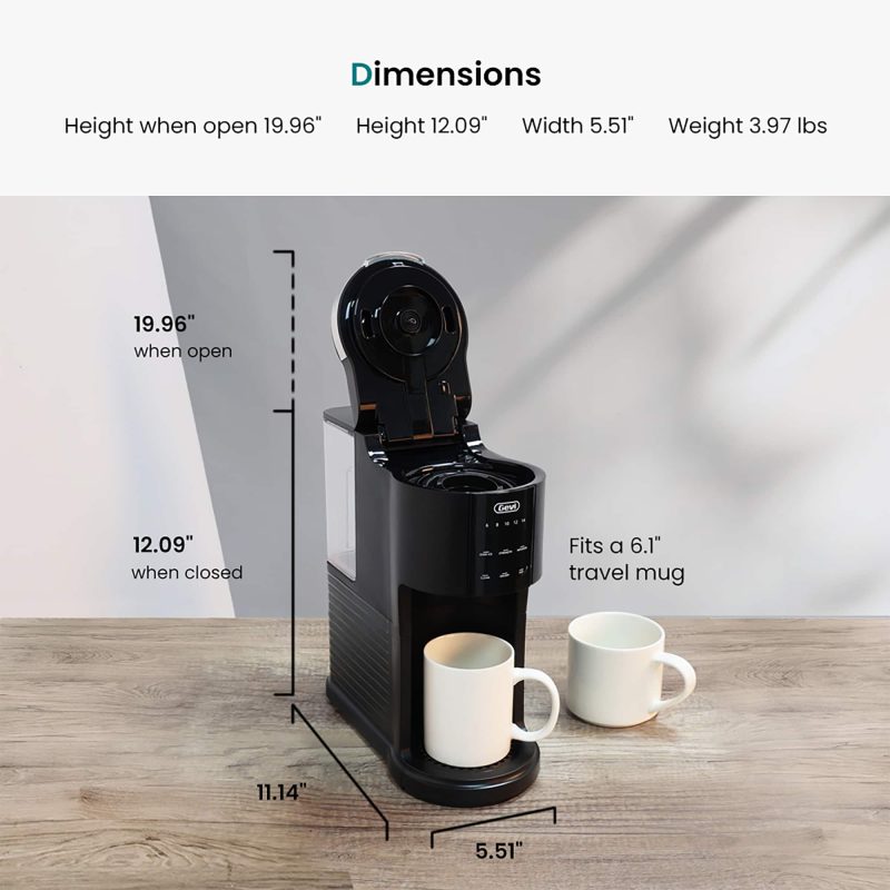 GEVI Ezpod Compact Single Serve Coffee Maker SSCMA0 - Image 9