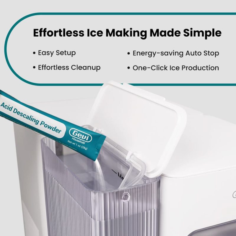 GEVI Adella Crystal Clear Nugget Ice Maker Machine GIMN-1005 - Image 7