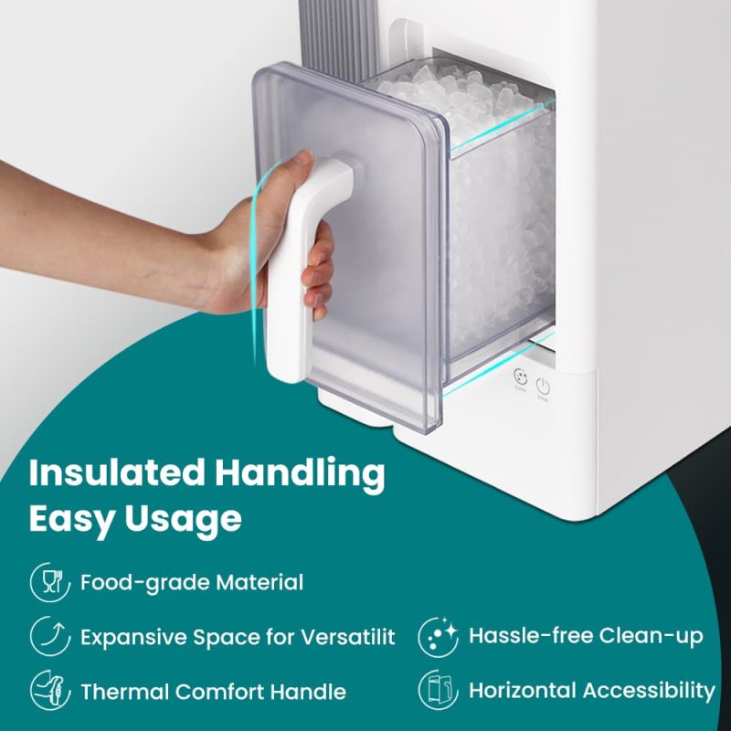 GEVI Adella Crystal Clear Nugget Ice Maker Machine GIMN-1005 - Image 6