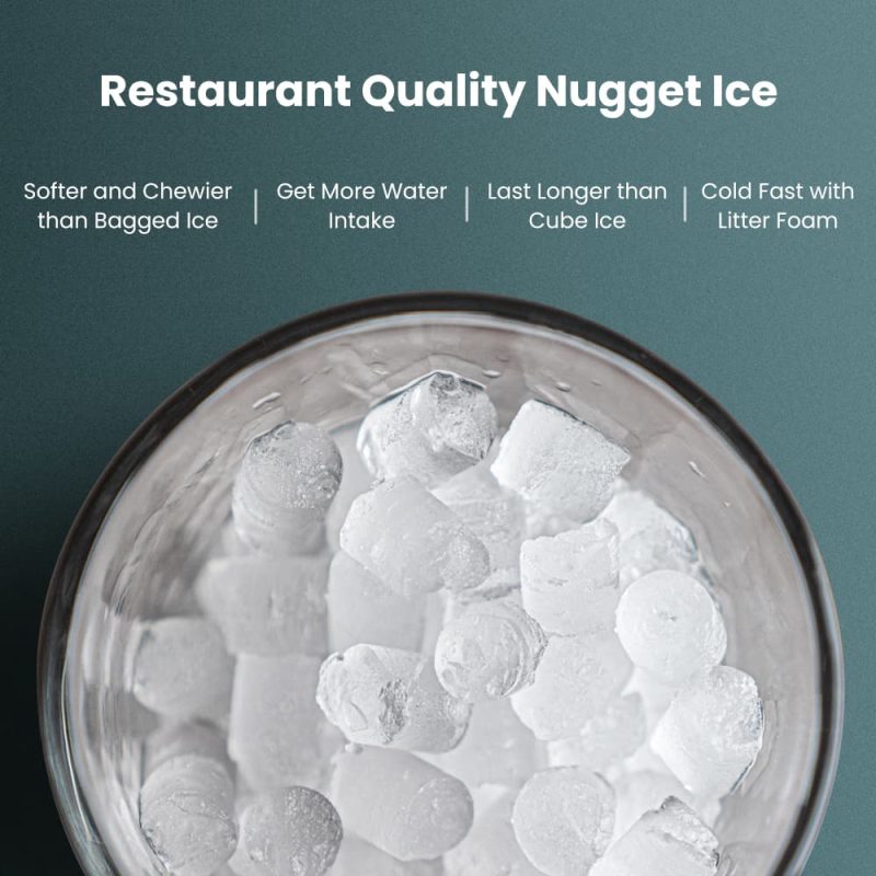 GEVI Adella Crystal Clear Nugget Ice Maker Machine GIMN-1005 - Image 5