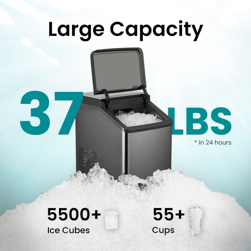 GEVI KNOVA Portable Countertop Compact Gemi Nugget Ice Maker - Image 5