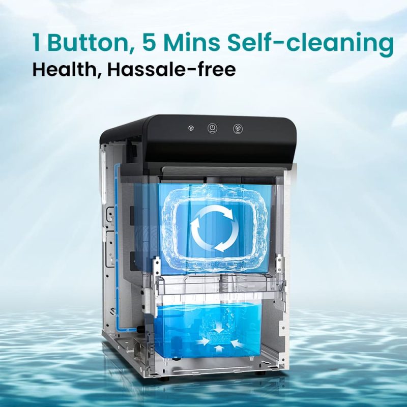 GEVI Household Countertop Nugget Ice Maker Machine With Viewing Window GIMN-1000C - Image 9