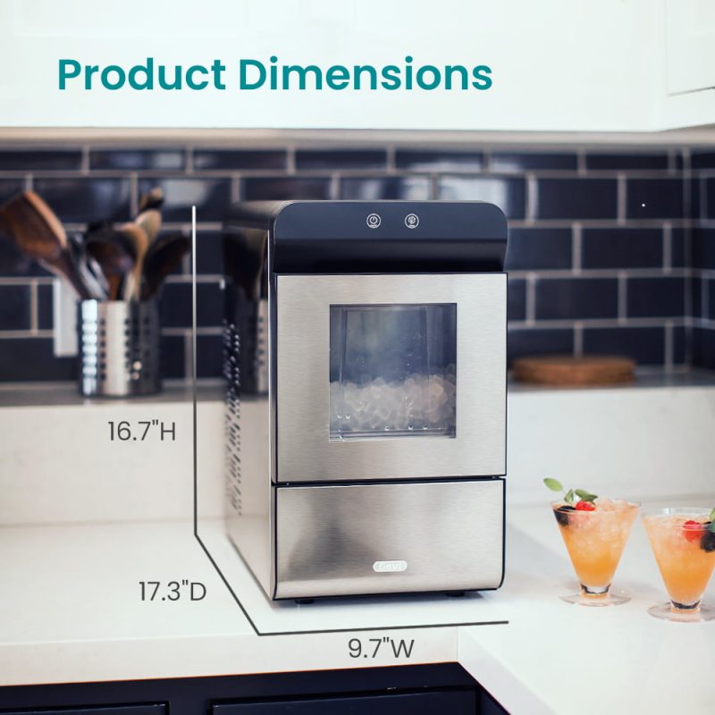 GEVI Household Countertop Nugget Ice Maker Machine With Viewing Window GIMN-1000C - Image 11