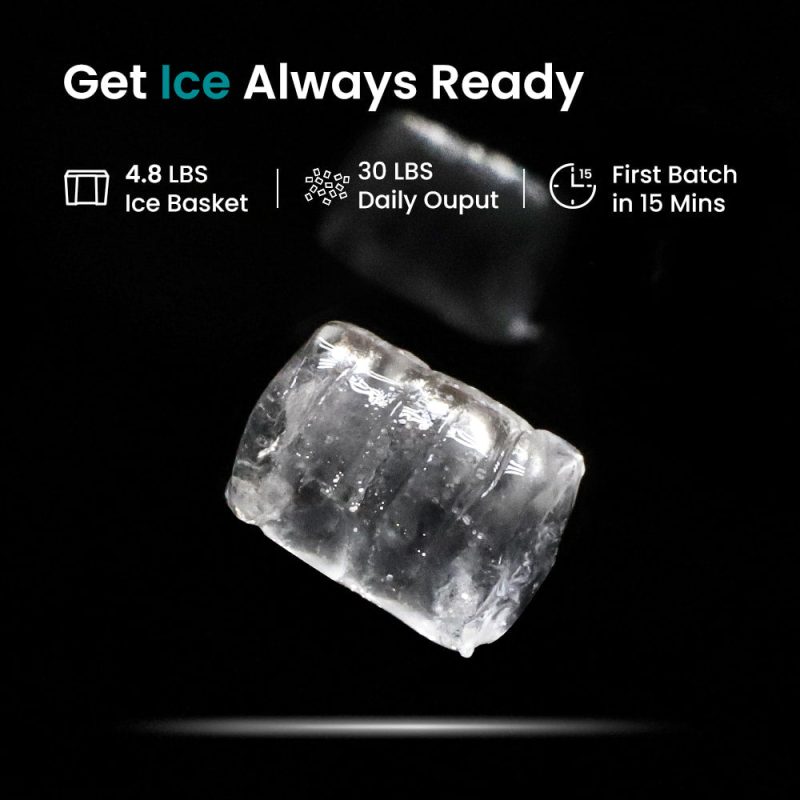 GEVI Household Countertop Nugget Ice Maker Machine With Viewing Window GIMN-1000C - Image 5