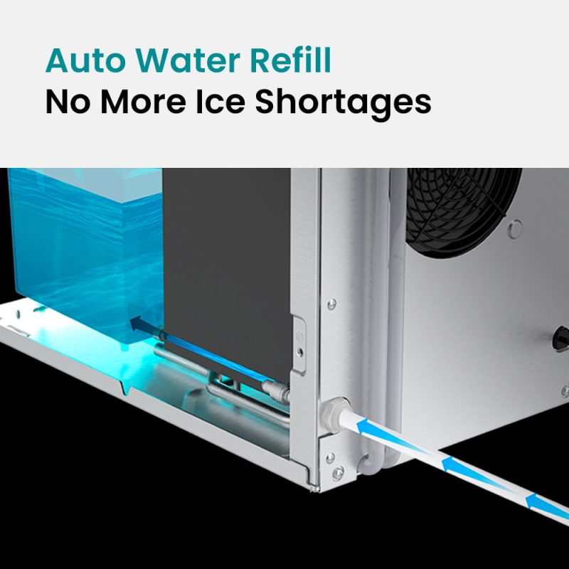 GEVI Household Countertop Nugget Ice Maker Machine With Viewing Window GIMN-1000C - Image 6