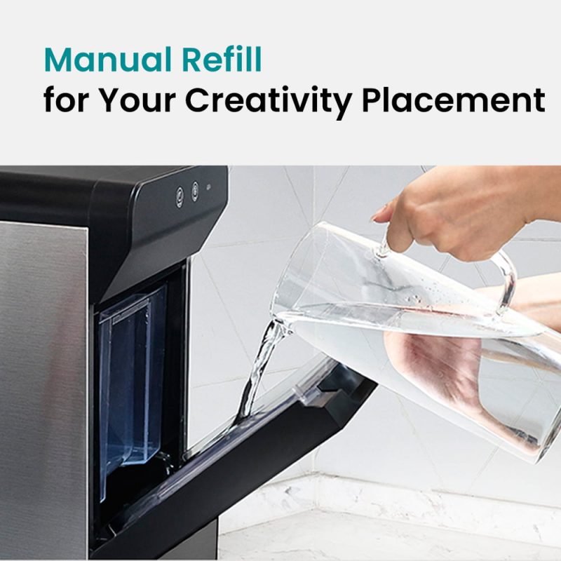 GEVI Household Countertop Nugget Ice Maker Machine With Viewing Window GIMN-1000C - Image 7